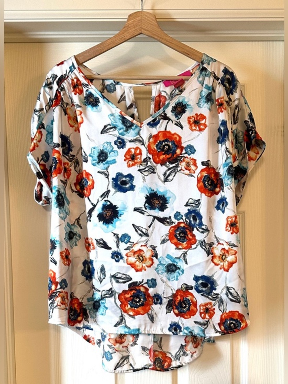 Catherine Malandrino poppy floral blouse